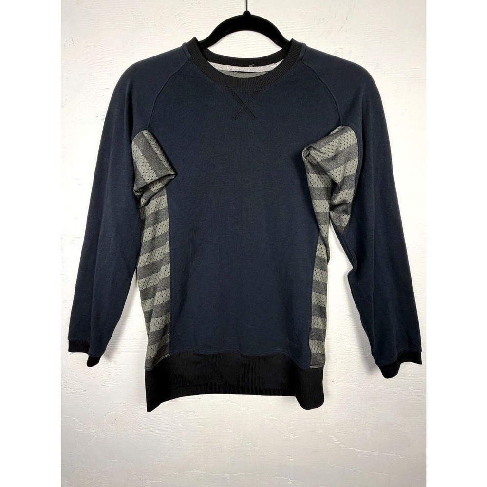 Nike Golf Womens 3/4 Sleeve Performance Shirt Navy Mesh Panel Swoosh‎